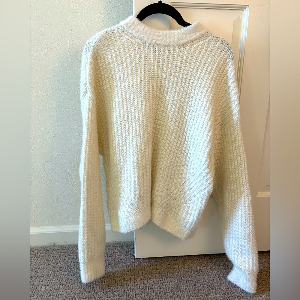 Abercrombie SoftAF Cream Off WhiteKnit Crew Neck Sweater